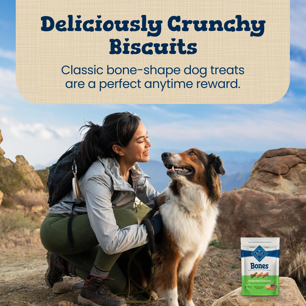 Blue Buffalo open resealable bag maintaining biscuit freshness