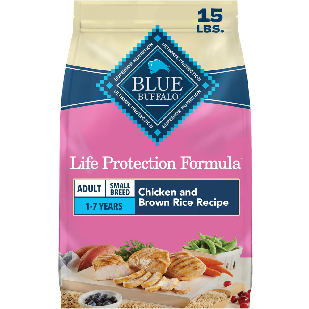 Blue Buffalo front packaging showing small-breed benefits and natural ingredients