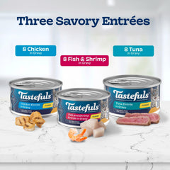 Blue Buffalo tuna spoonful in gravy showing moist, appetizing serving