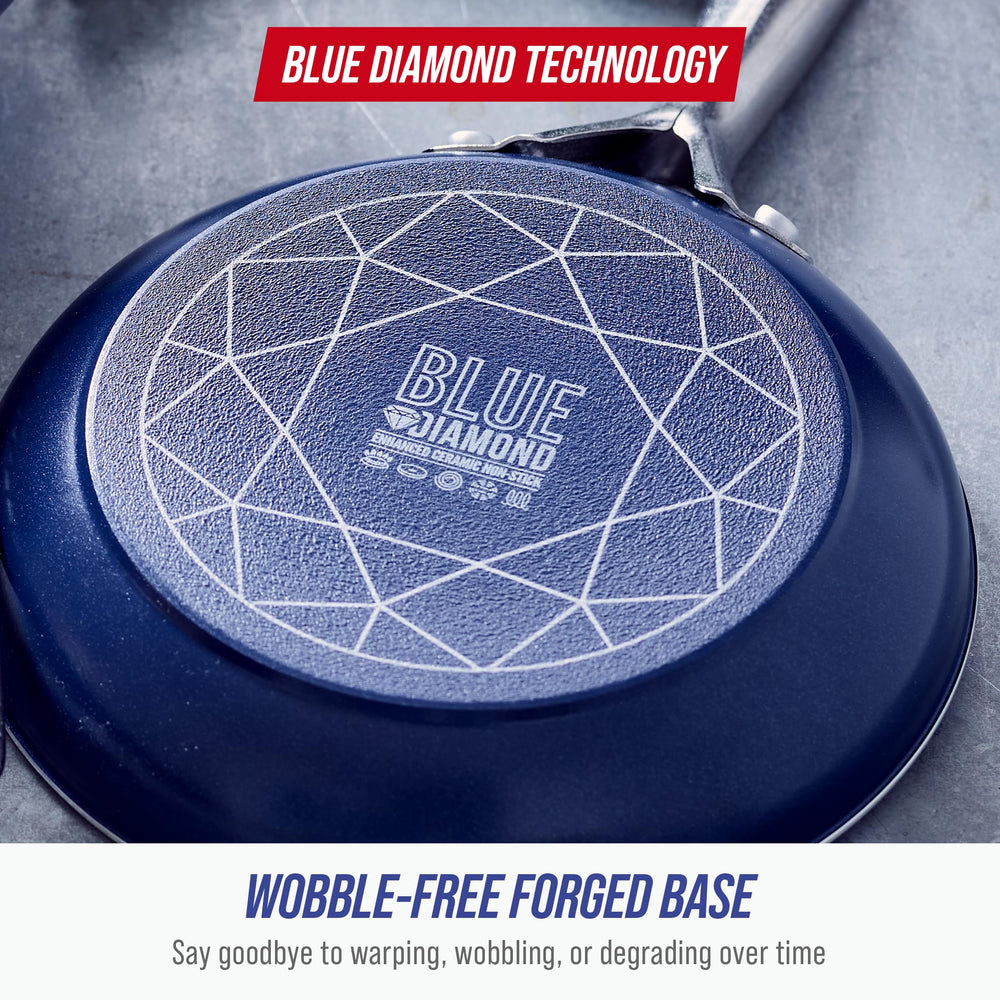 Blue Diamond forged heavy-duty base underside detail showing warp resistance and stability benefit