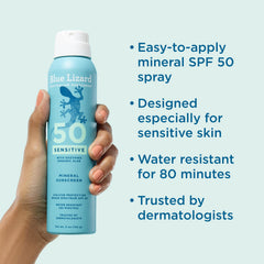 Blue Lizard label close-up displaying zinc oxide ingredient details