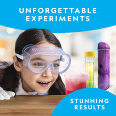 Blue Marble boiling boogers experiment in progress, engages sensory curiosity