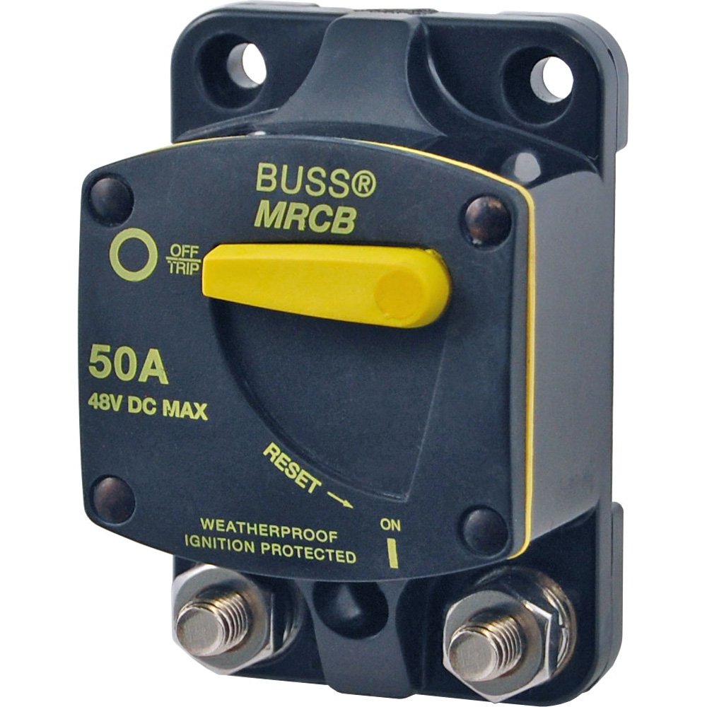 Blue Sea Systems 7136 front view showing single-lever switch and waterproof housing for neat installs