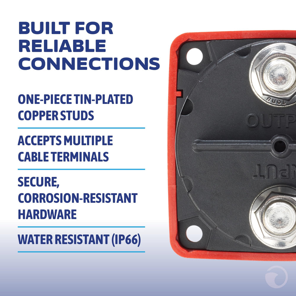 Blue Sea Systems installed in engine room illustrating ignition-protected placement and safety