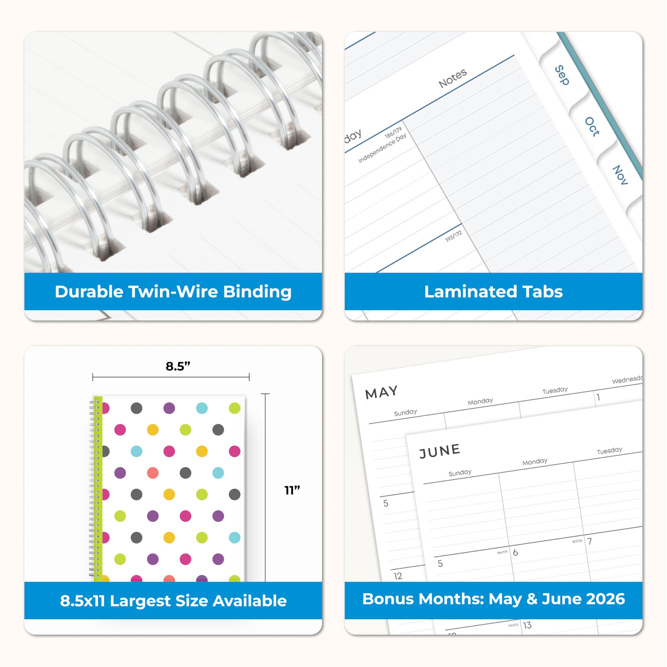 Blue Sky paper and dot grid close-up showing smooth surface and flexible layout benefits neat notes