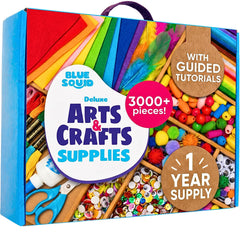 Blue Squid front packaging showing full craft kit and included pieces for creative play