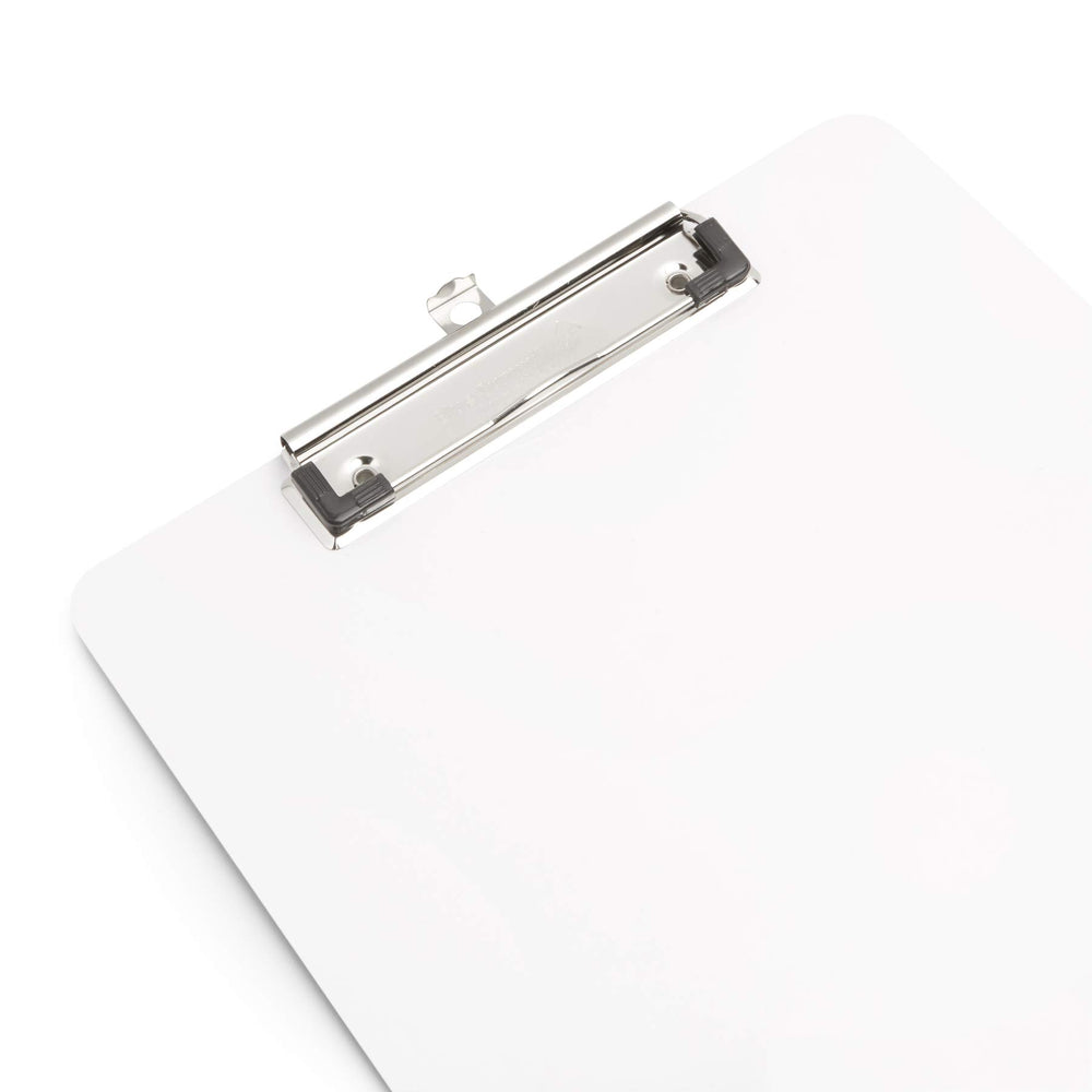 Blue Summit Supplies clipboard next to letter paper showing 9 by 12.5 inch fit