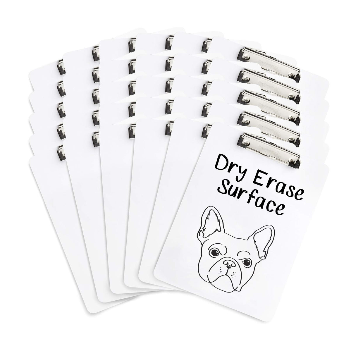 Blue Summit Supplies front view of 30-pack clipboards showing compact value and portability