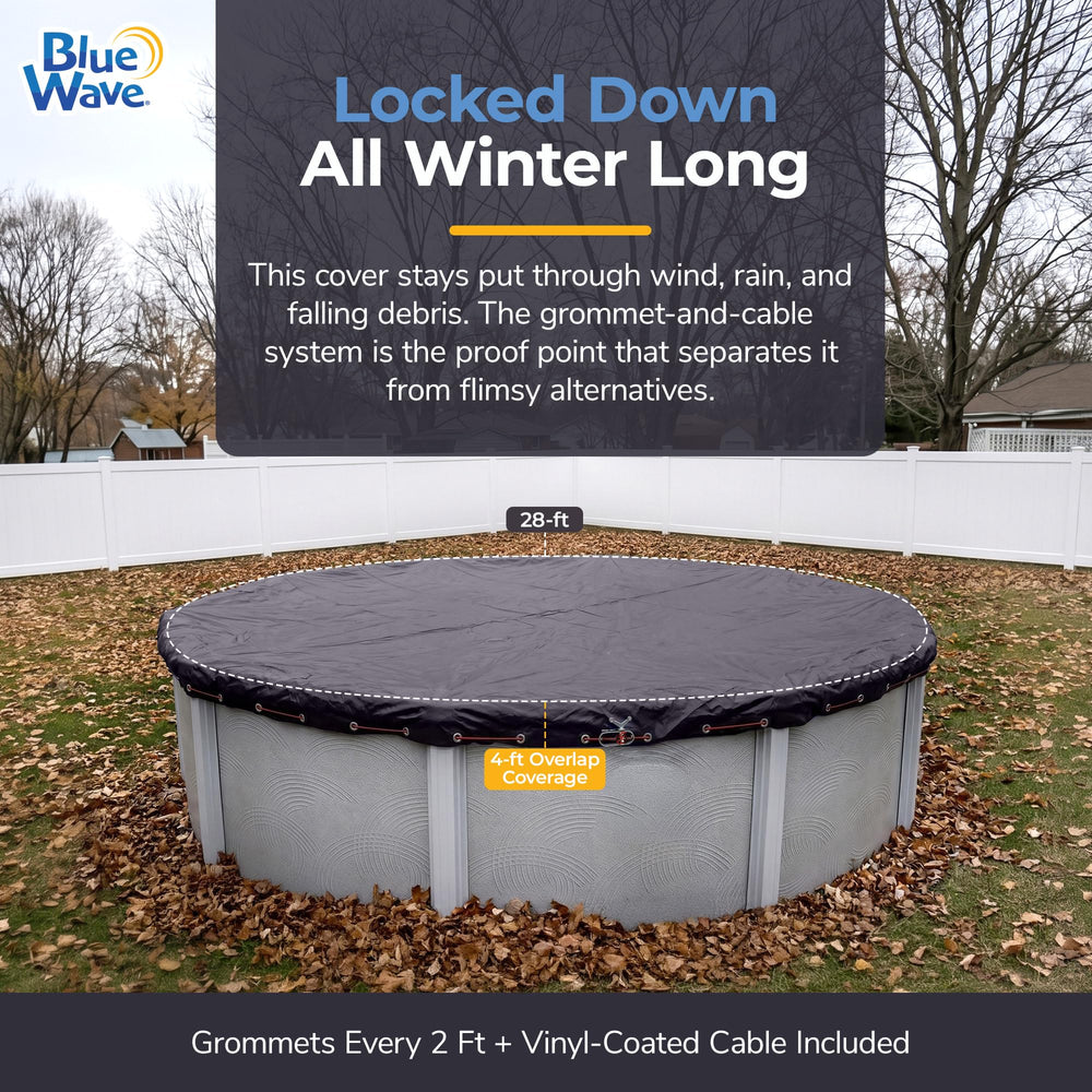 Blue Wave close-up of aluminum grommet detail showing rust-resistant anchoring benefit