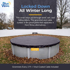 Blue Wave close-up of aluminum grommet detail showing rust-resistant anchoring benefit