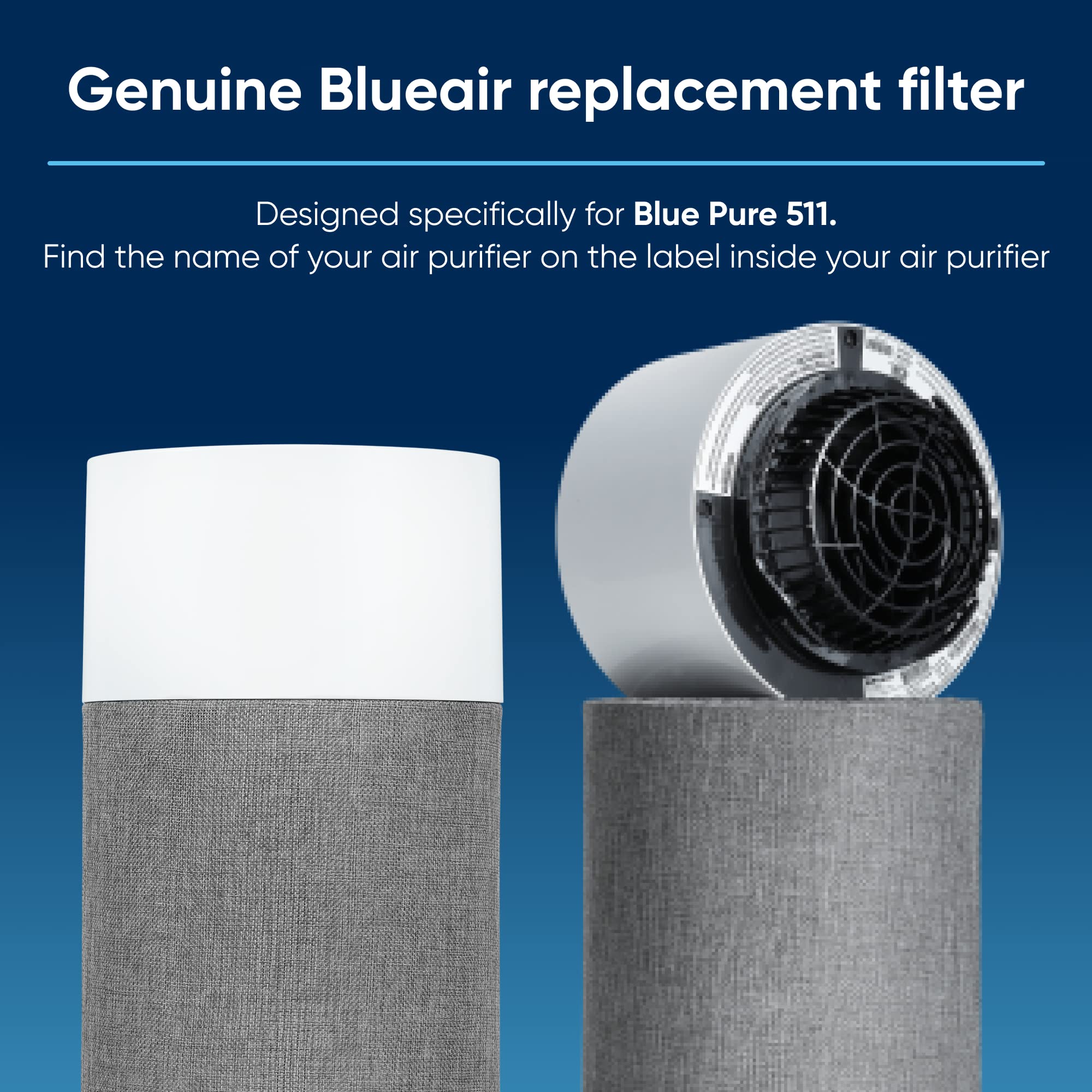 BLUEAIR close-up of filter fibers highlighting efficient particle capture benefit