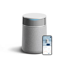 BLUEAIR front view showing compact purifier and sleek design benefit: saves space
