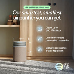 BLUEAIR side profile highlighting airflow vents for efficient room circulation