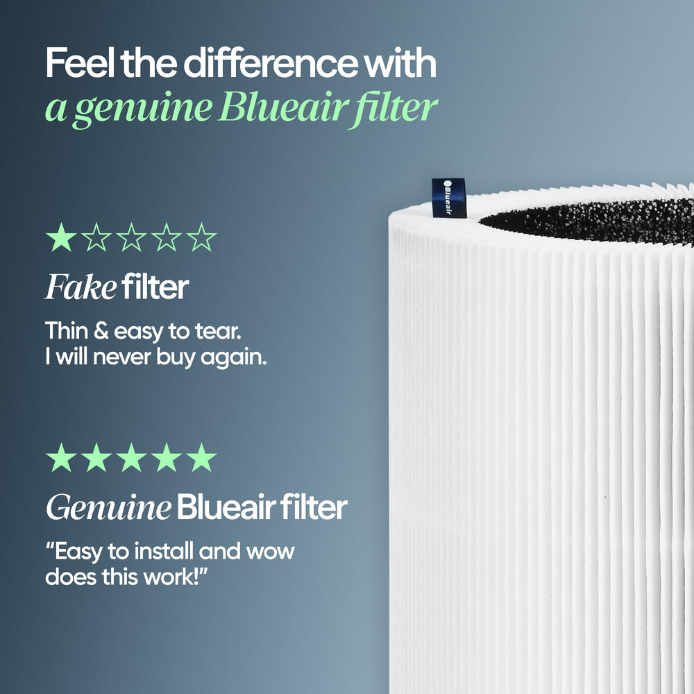 BLUEAIR activated carbon layer detail demonstrating odor reduction benefit