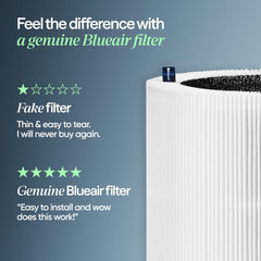 BLUEAIR activated carbon layer detail demonstrating odor reduction benefit