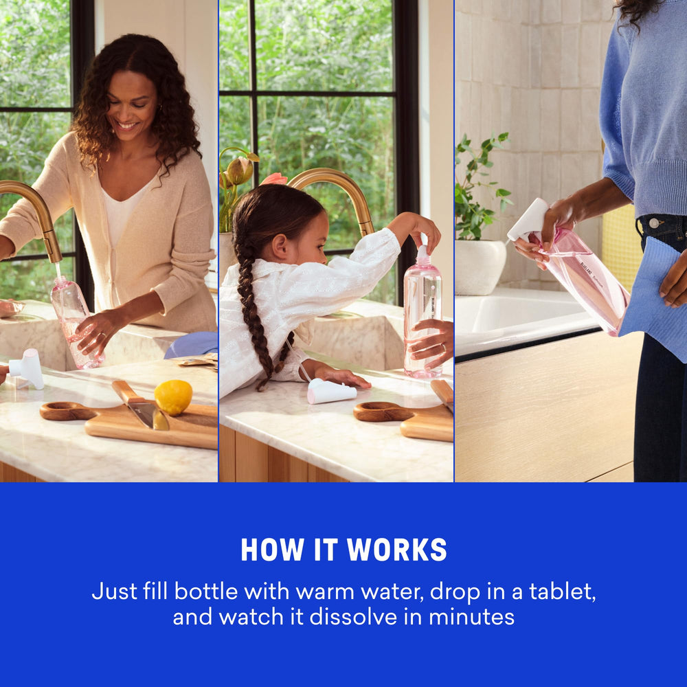 BLUELAND in-use in a clean kitchen for quick grease removal and safe household use