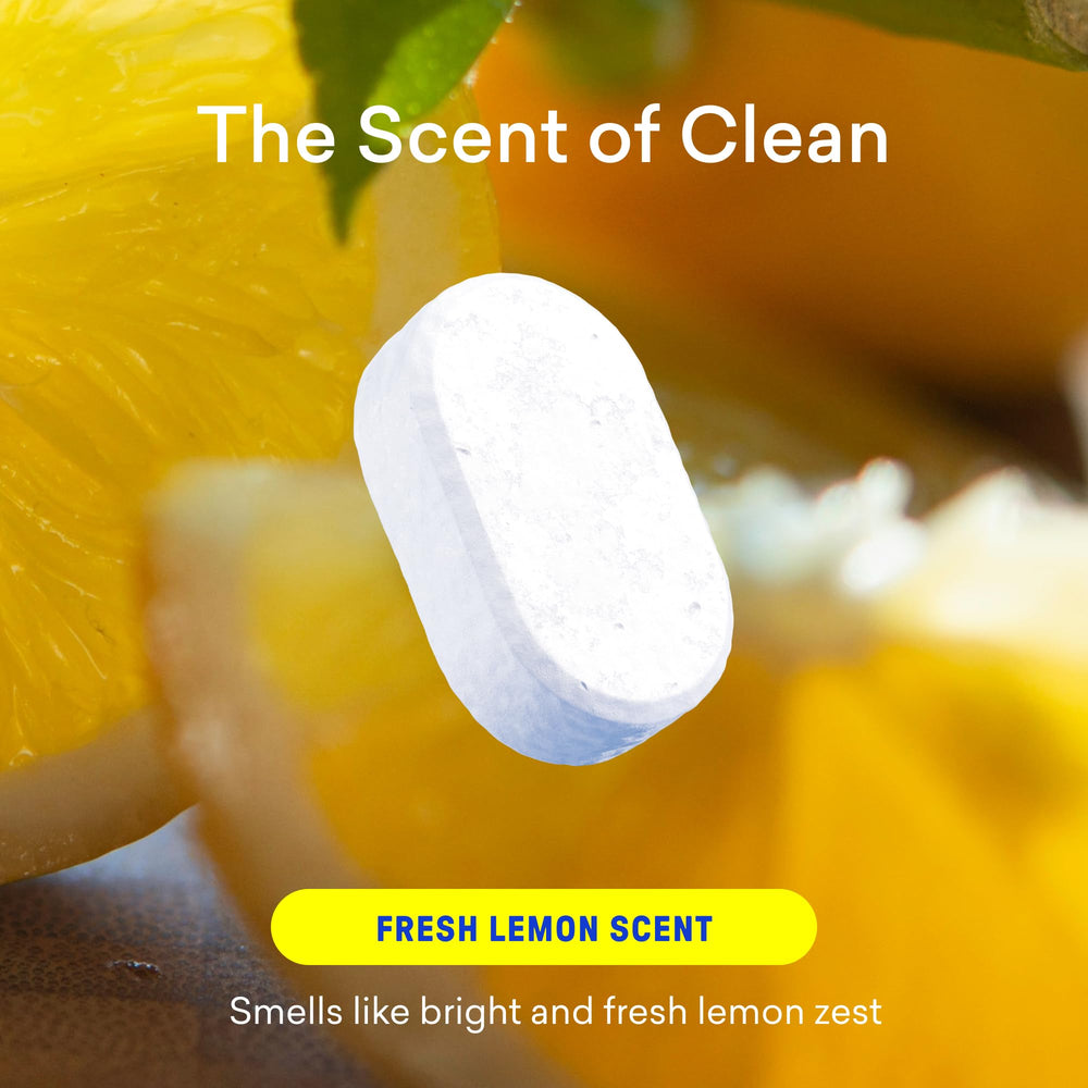 BLUELAND dissolving tablet in bottle demonstrating easy refill convenience and speed