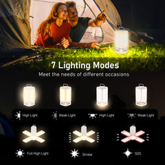 Blukar folded lantern focused-beam mode ideal for table or task lighting