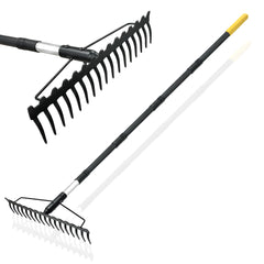 BlumeTrec front view of bow rake showing full head for efficient coverage