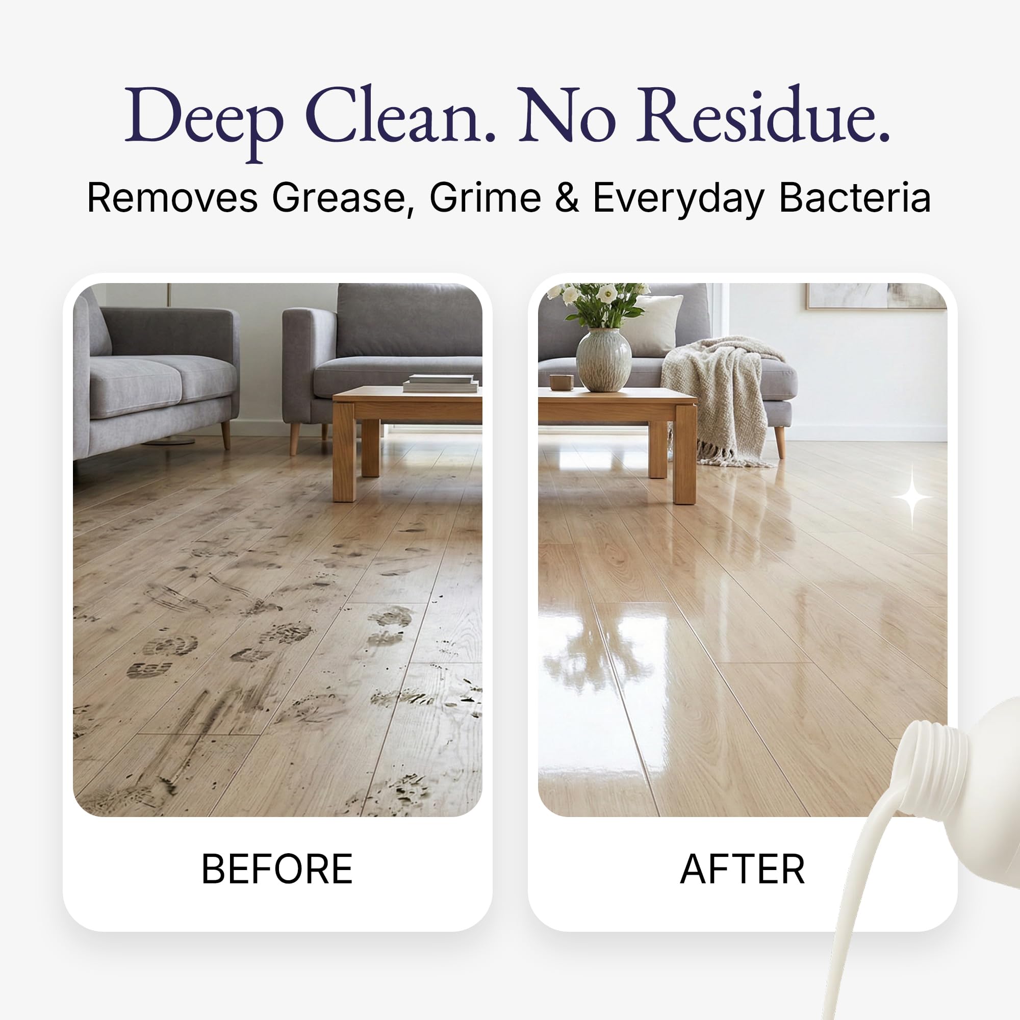blyss Heartbreaker closeup on sealed hardwood showing polished appearance