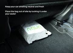bmbu bag placed in RV cabinet reducing storage smells effectively