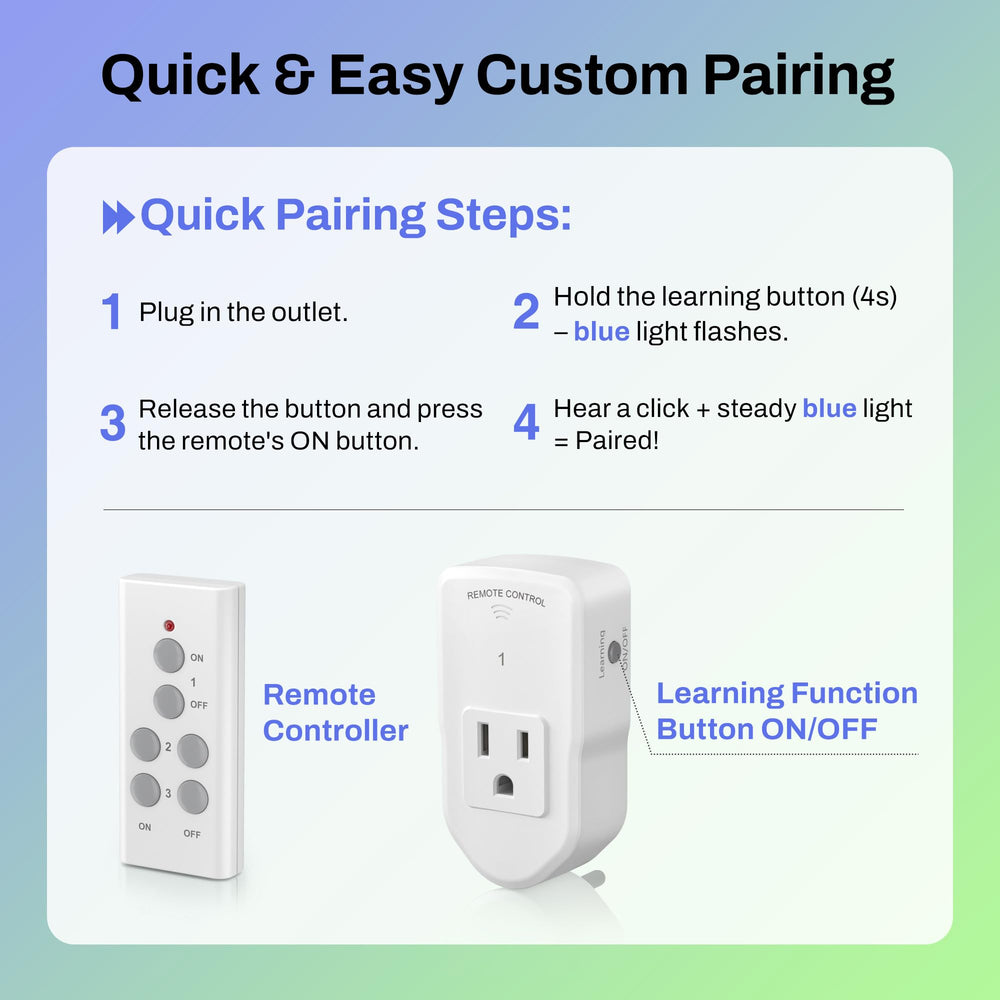 BN-LINK receiver plugged into wall with lamp, convenient remote switching benefit