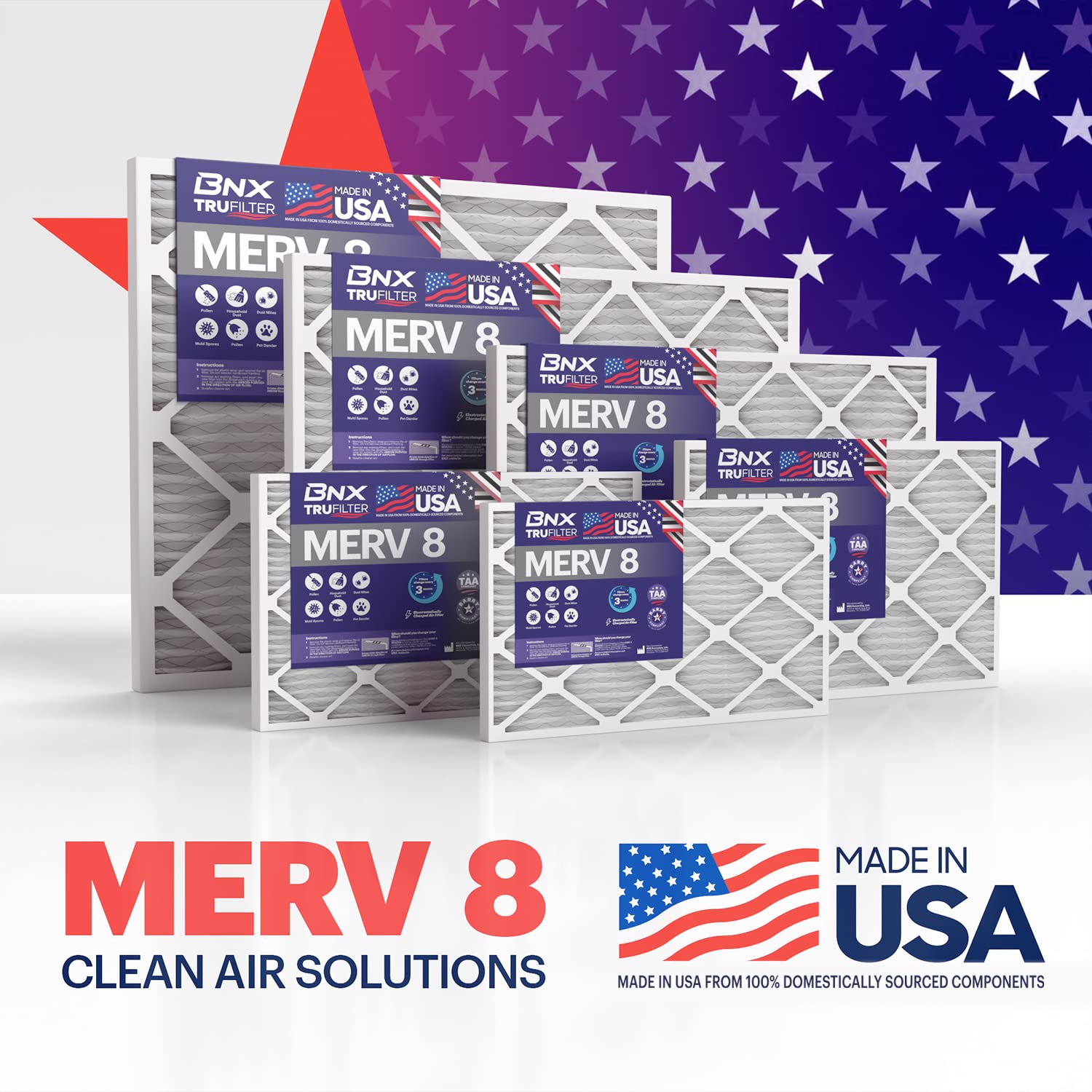 BNX TruFilter in a living room HVAC return showing cleaner air comfort