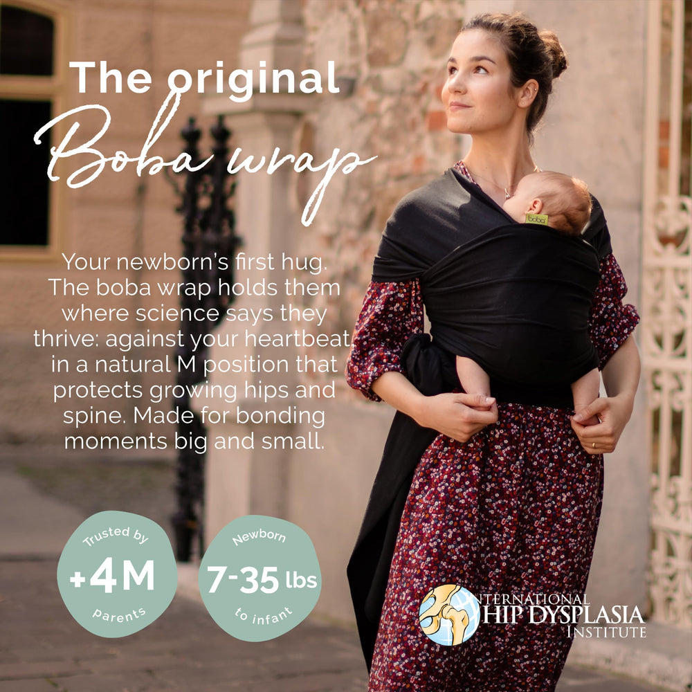 Boba wrap close-up of stretch cotton texture for breathable comfort
