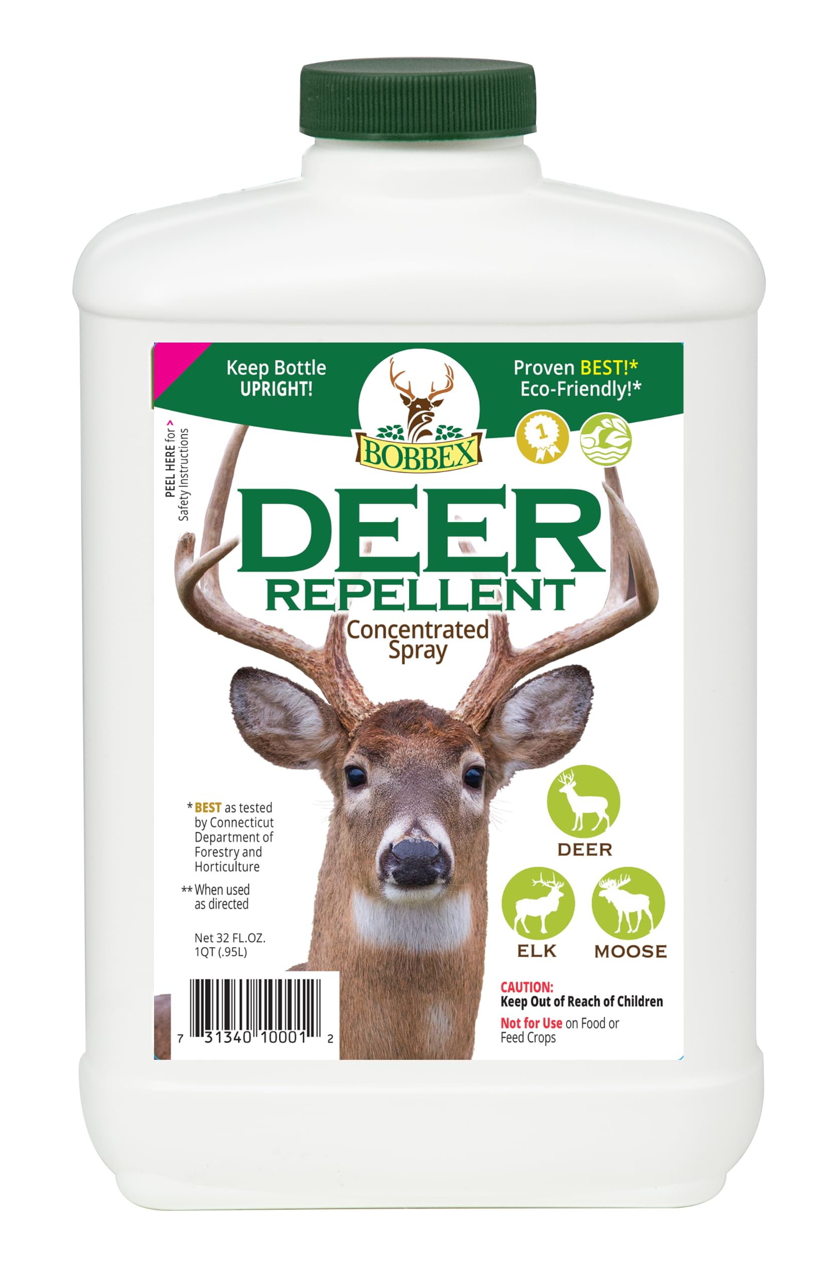 Bobbex concentrate front label showing product name and size for clear identification and value