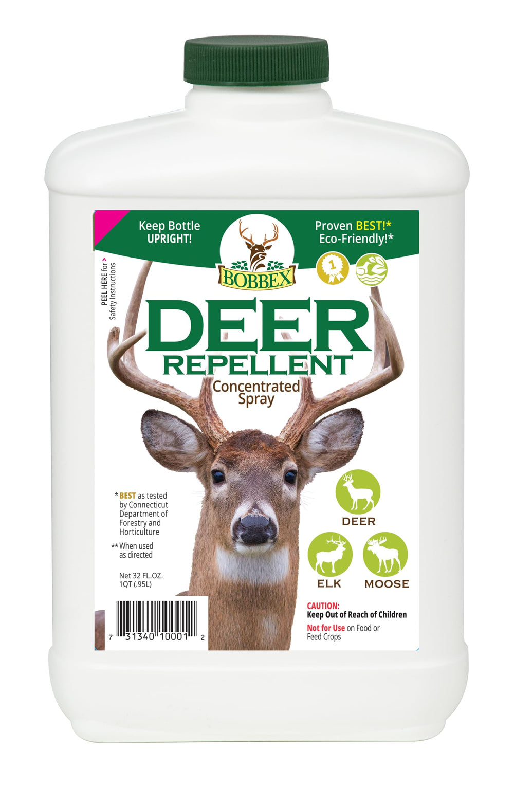 Bobbex concentrate front label showing product name and size for clear identification and value