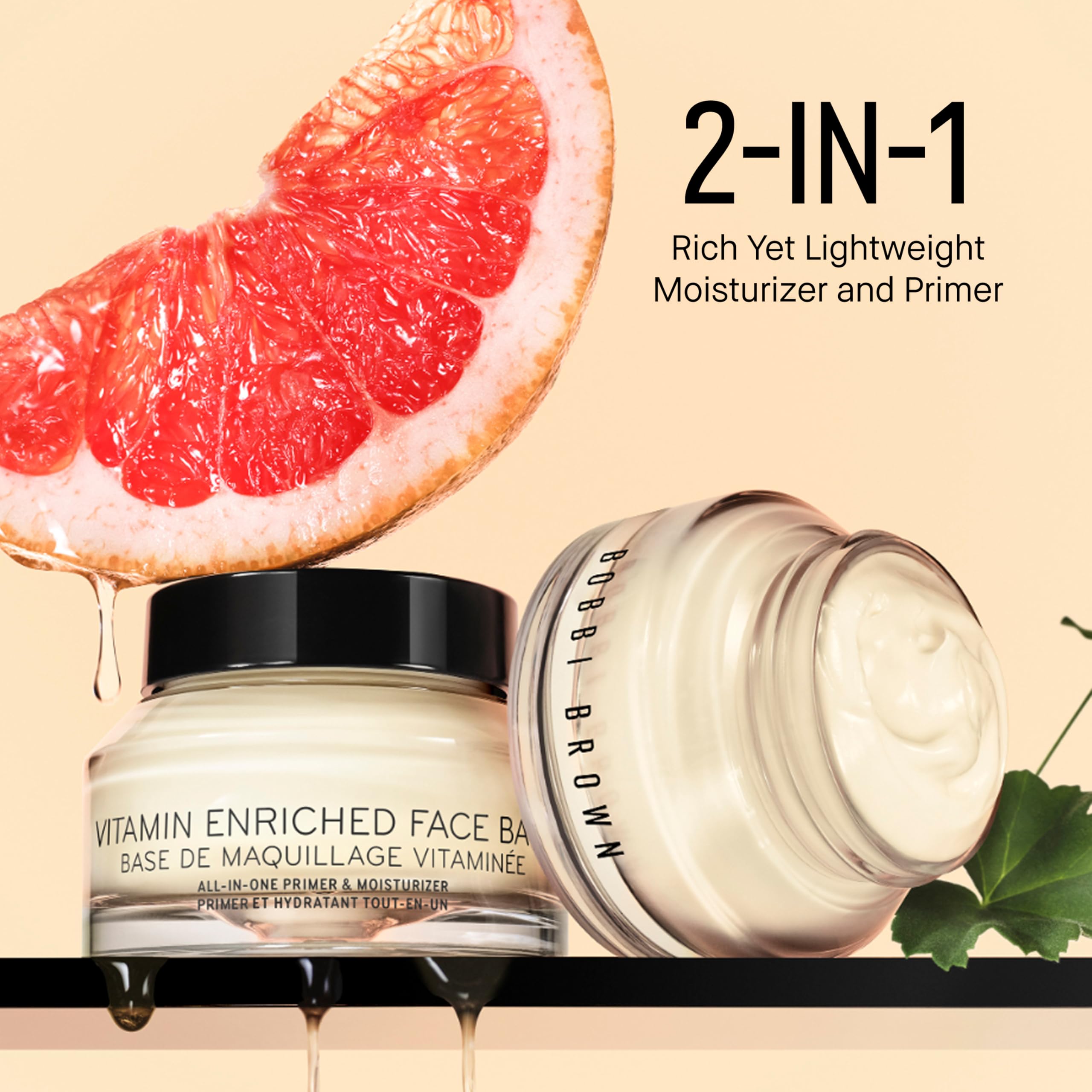 Bobbi Brown travel-size next to everyday items highlighting compact convenience