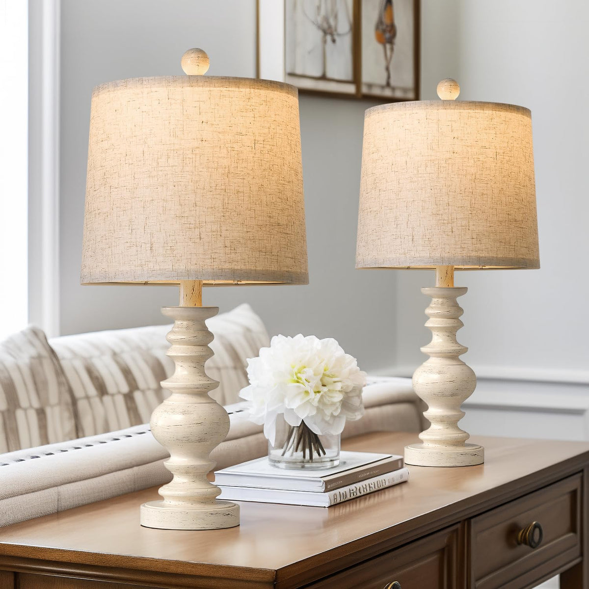 BOBOMOMO rustic lamp front view showing vintage style and cozy lighting