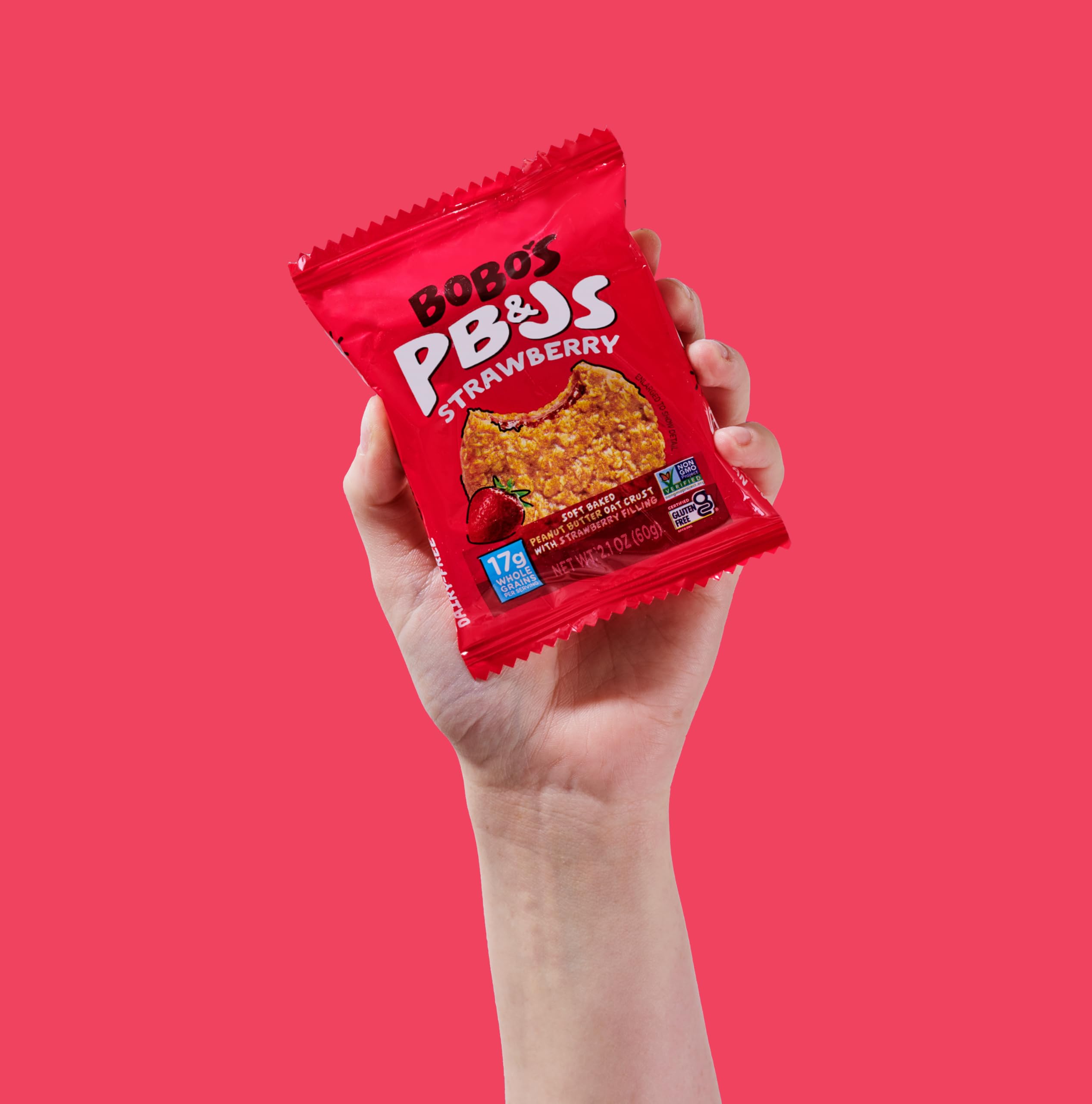 Bobo's ingredient label and certifications displaying gluten-free and non-GMO assurance benefit