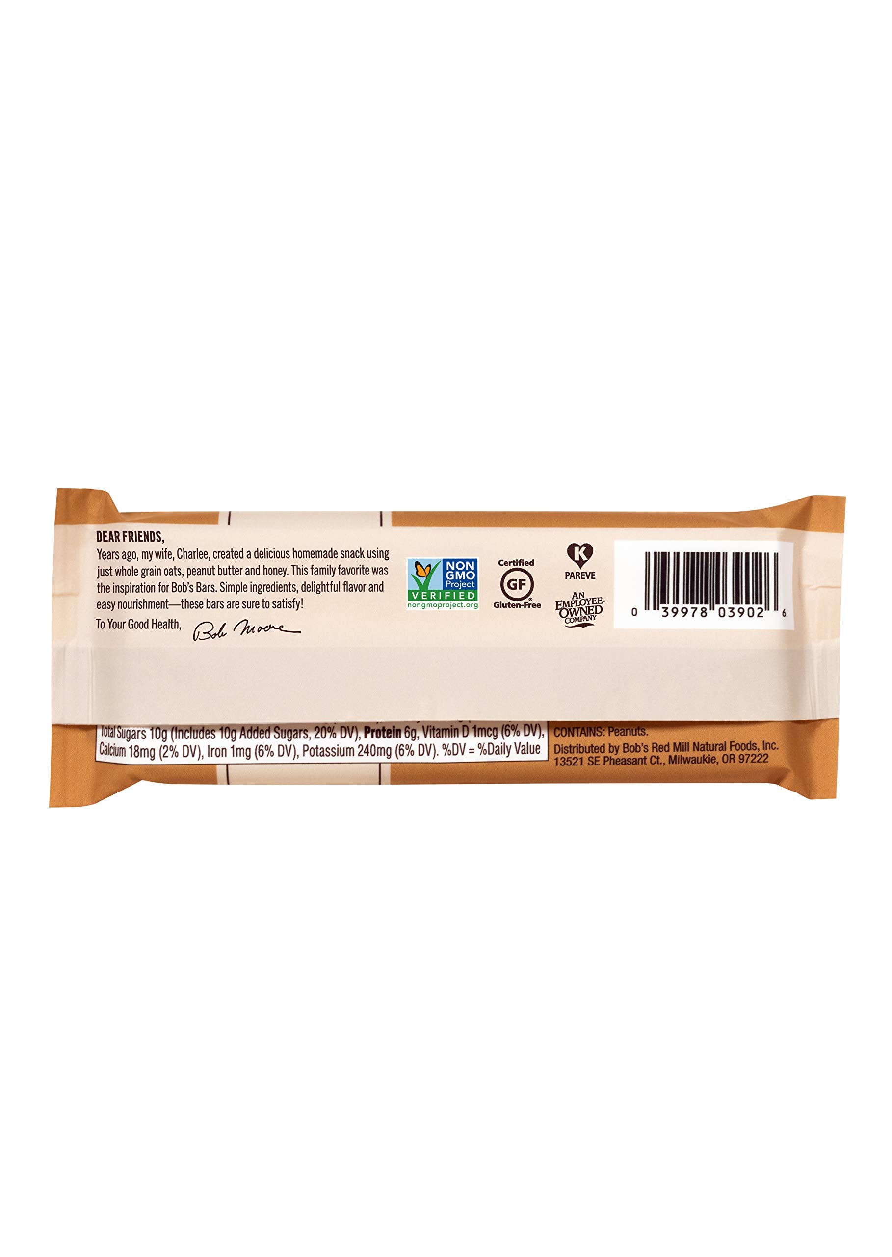 Bob's Red Mill ingredients arranged with oats, peanuts, honey to show wholesome sourcing