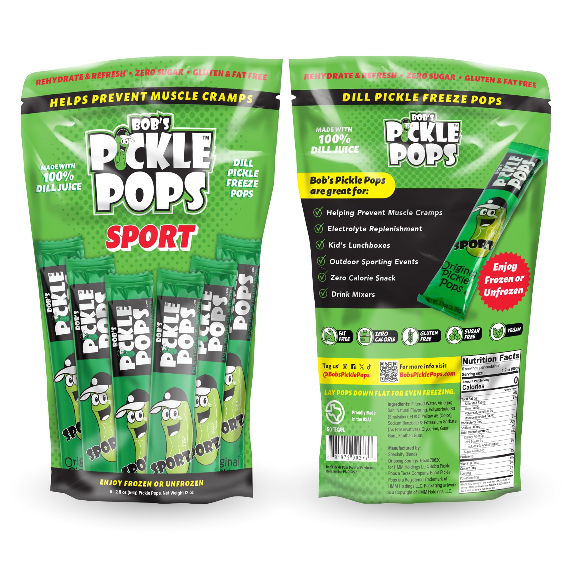 Bob's Pickle Pops enjoyed after workout for quick electrolyte support