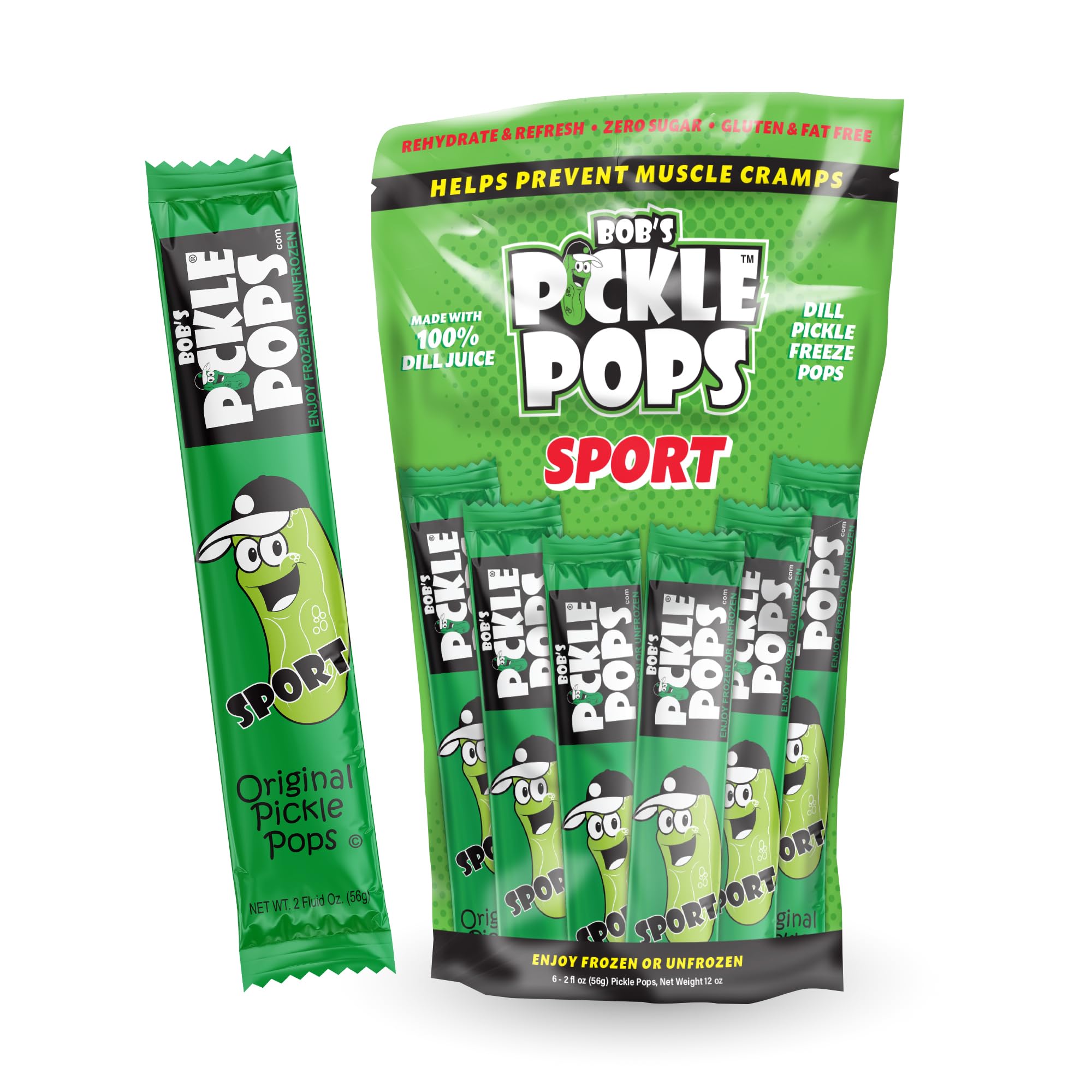 Bob's Pickle Pops close-up pop texture showcasing refreshing dill flavor
