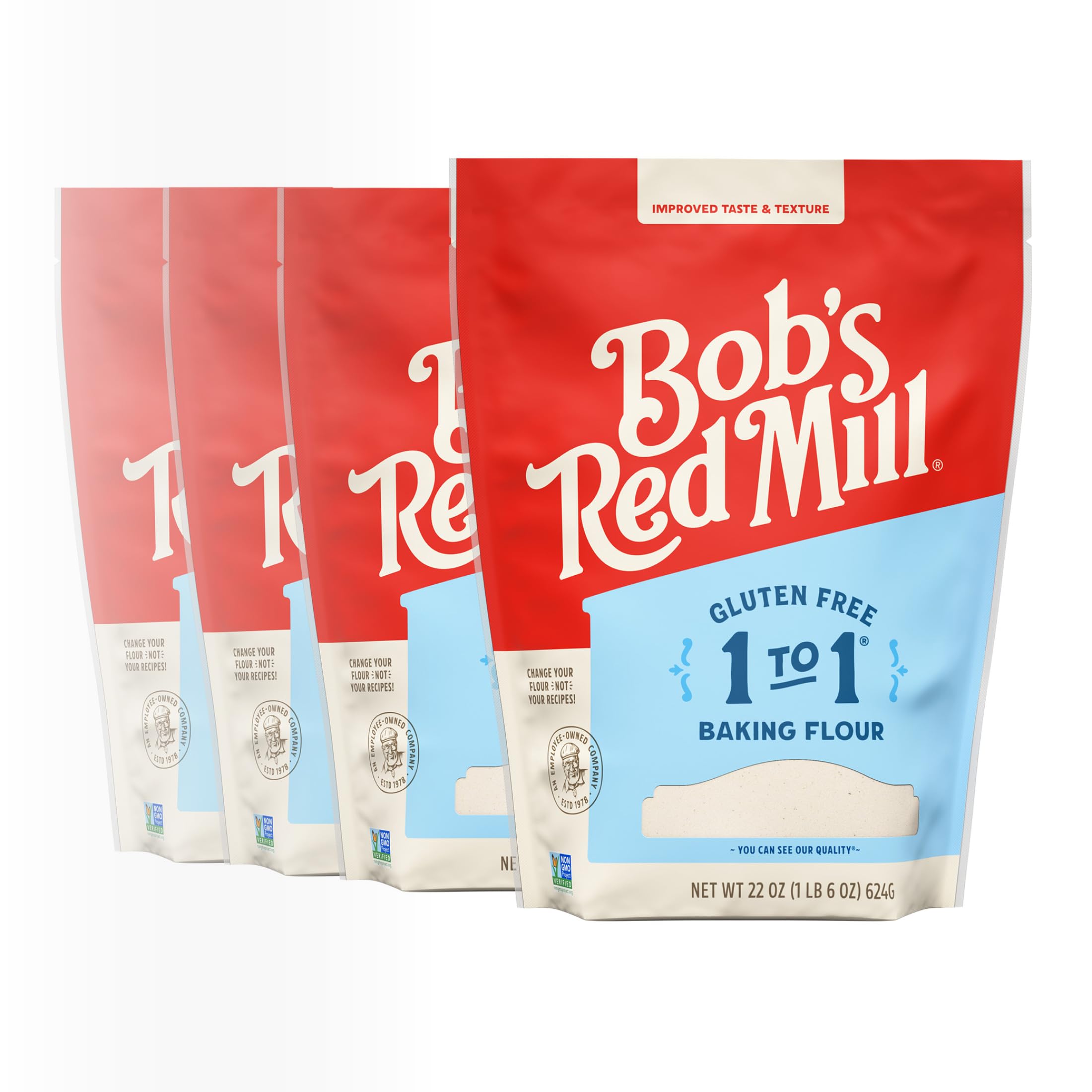 Bob's Red Mill front packaging showing product and clear labeling, helps pantry organization