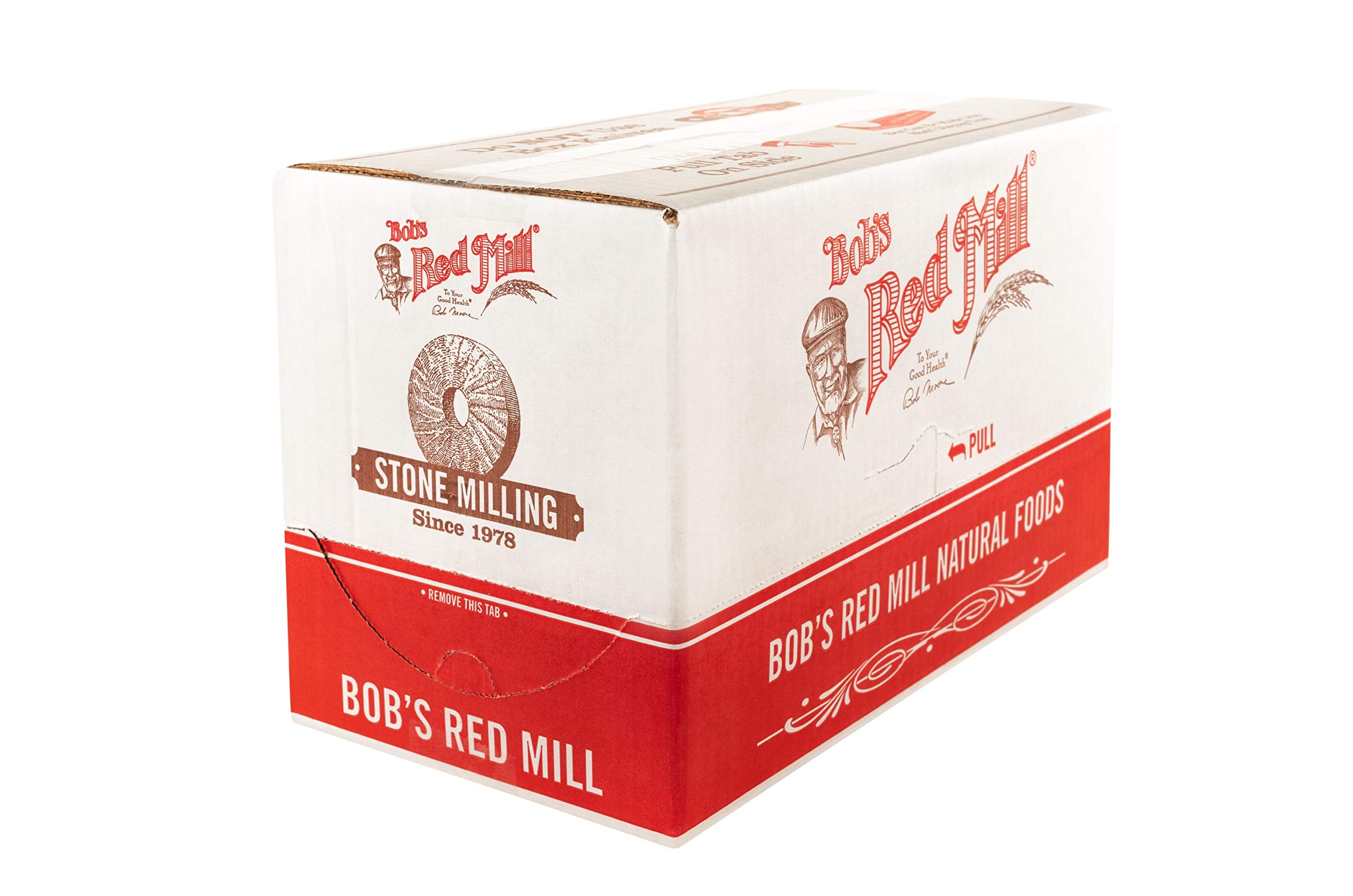 Bob's Red Mill nutrition label close-up showing organic whole-grain information
