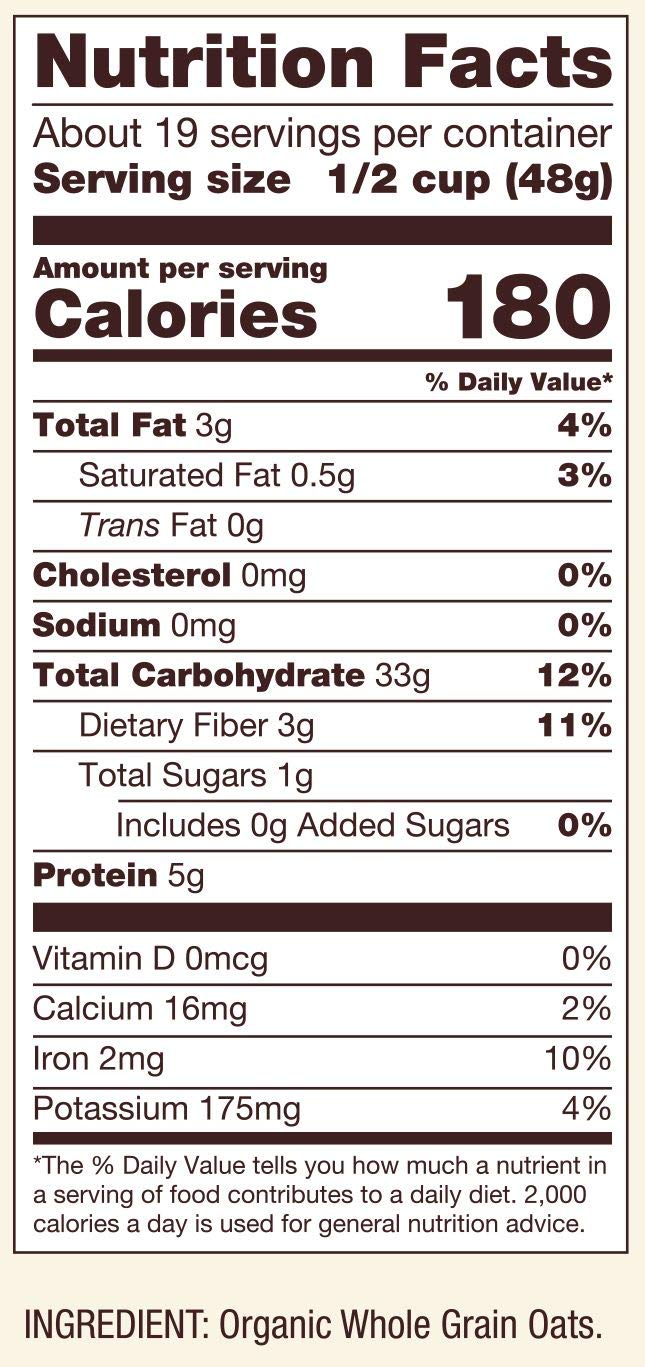 Bob's Red Mill open bag of rolled oats highlighting whole-grain flakes for cooking