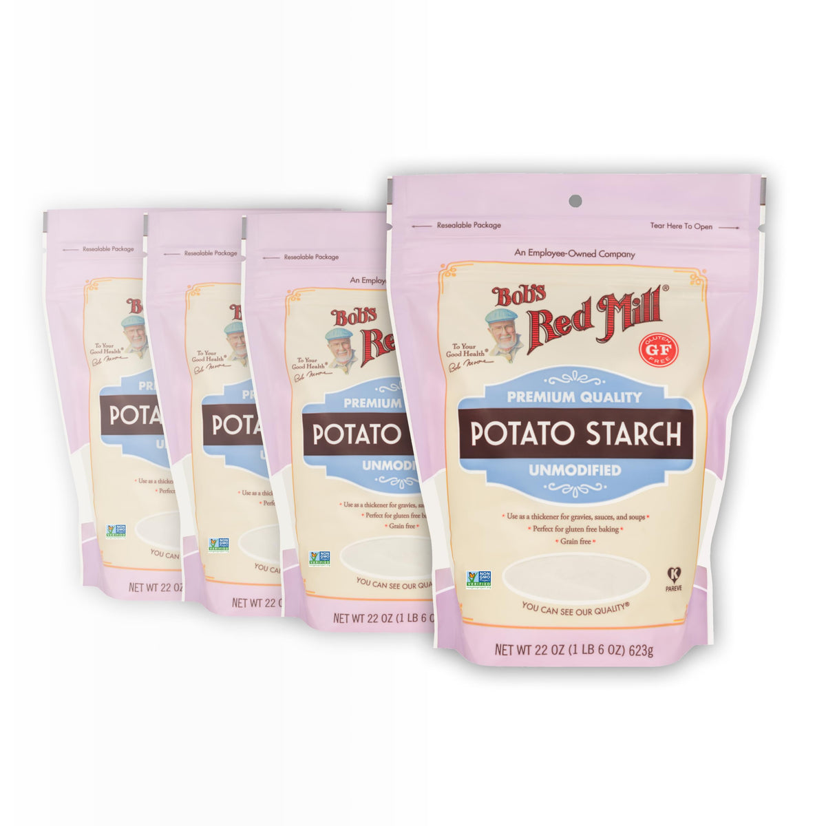 Bob's Red Mill front packaging showing 22oz bag and clear labeling, reliable pantry staple