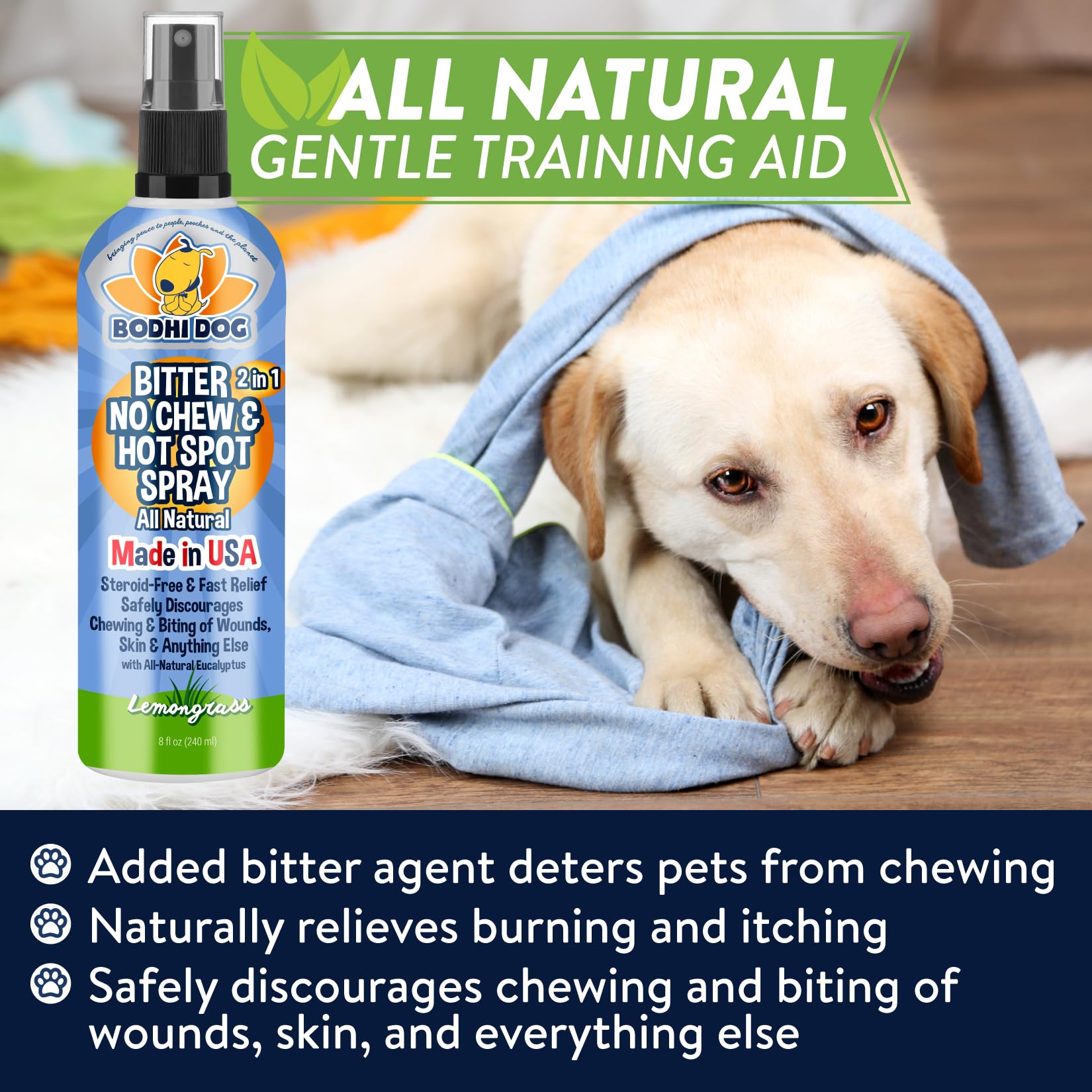 Bodhi Dog nozzle closeup highlighting easy spray application and control