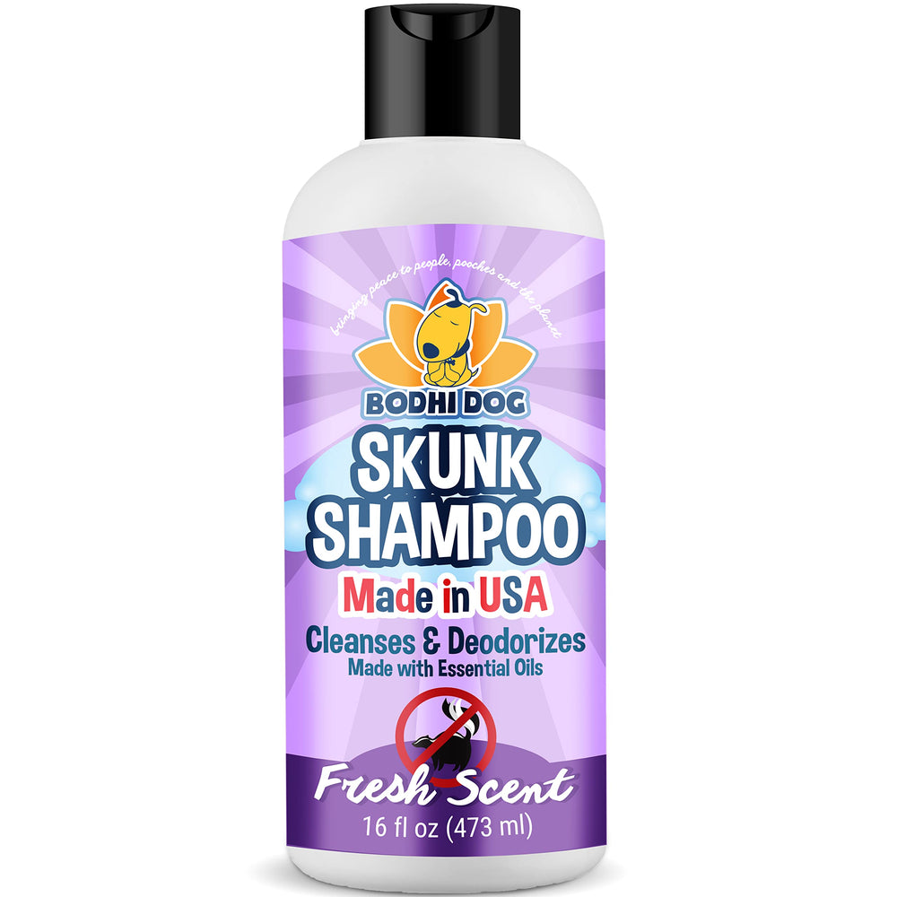 Bodhi Dog front label showing skunk shampoo benefits and scent