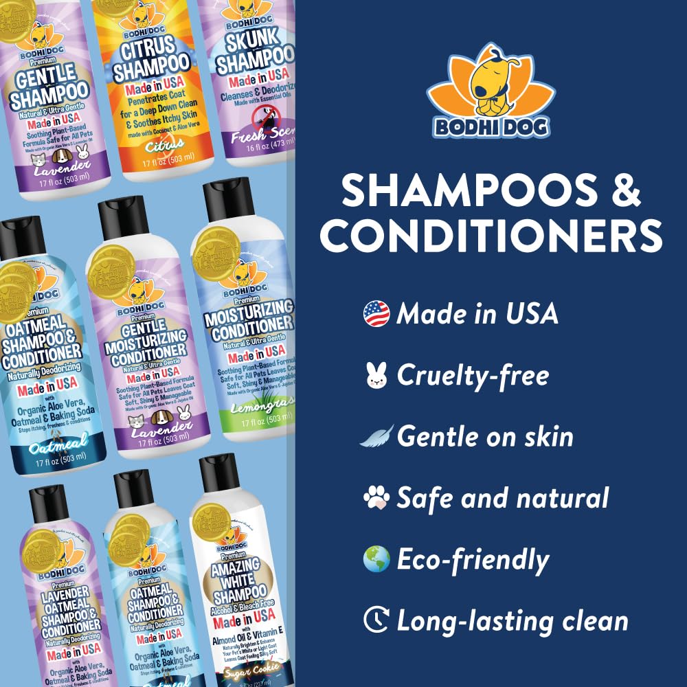 Bodhi Dog shampoo in use washing a dog to neutralize odor