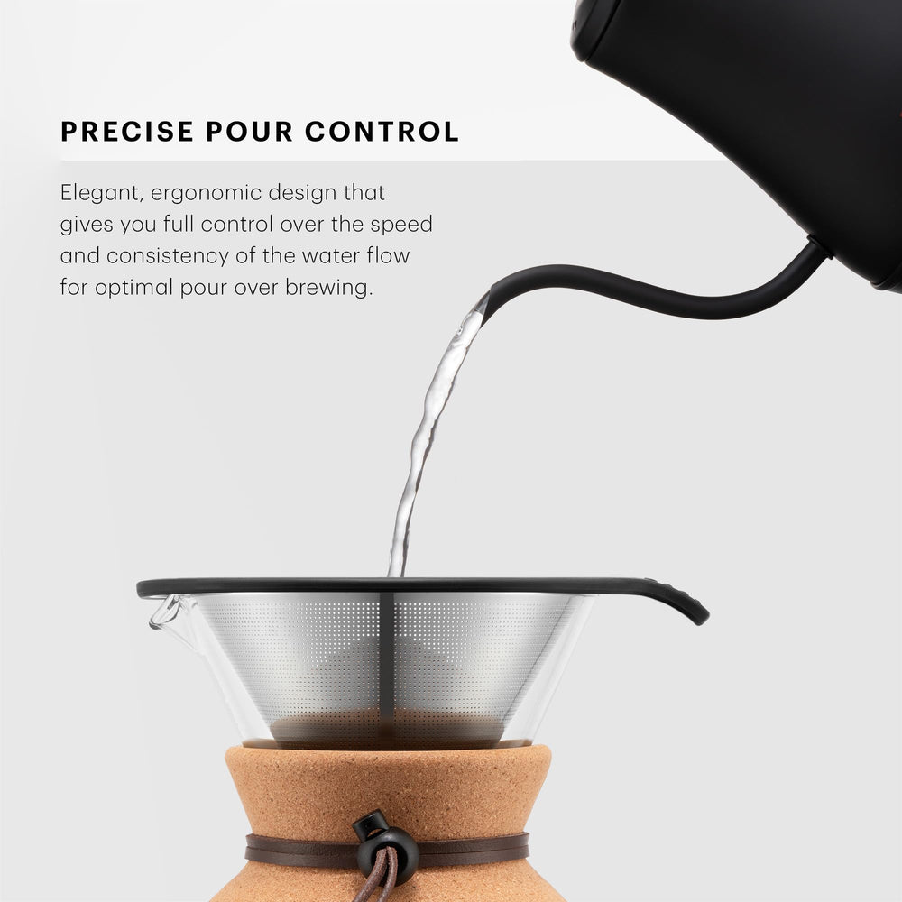 Bodum MELIOR base and power switch showing automatic shut-off for safer boiling