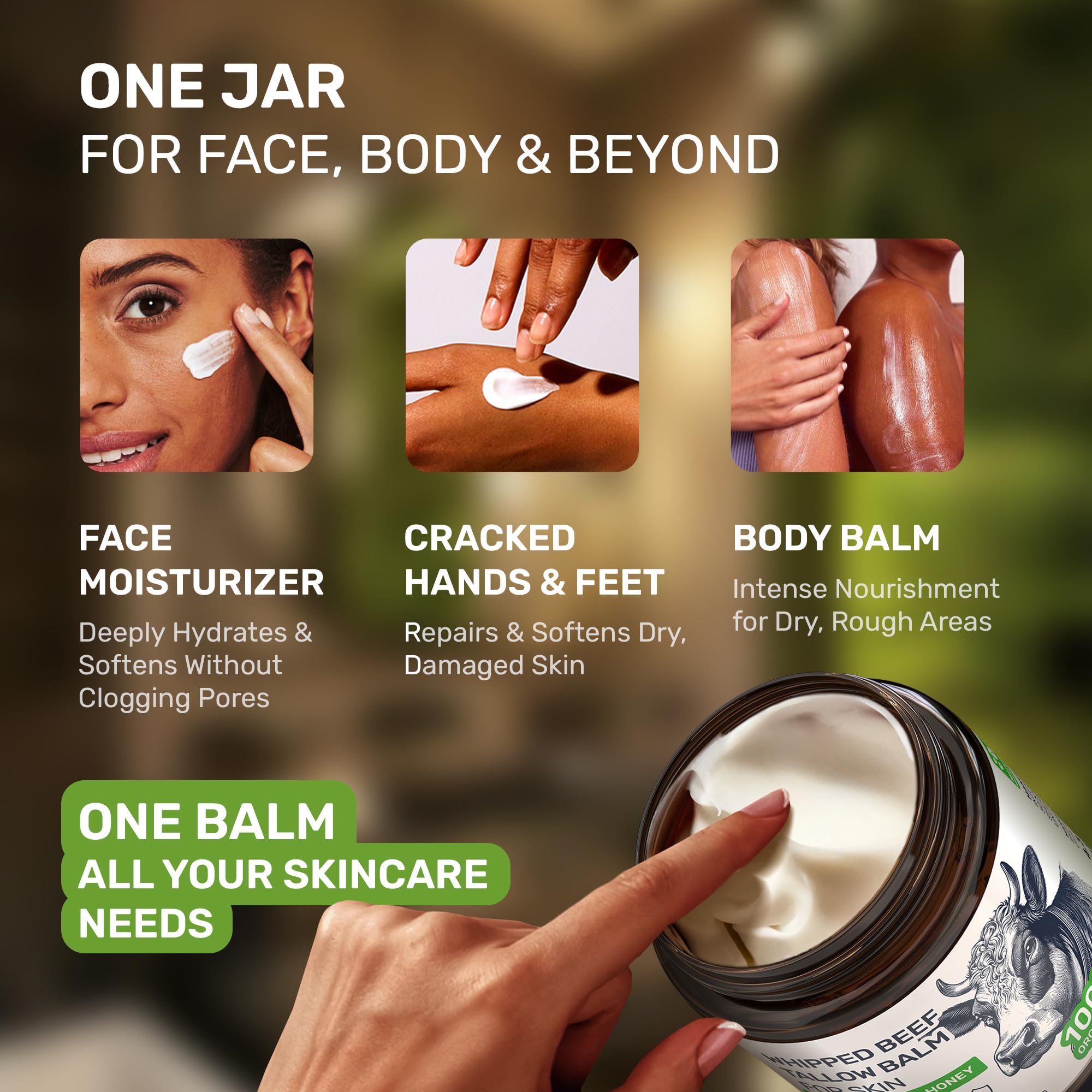 Body Art applied to hand showing quick absorption and non-greasy finish