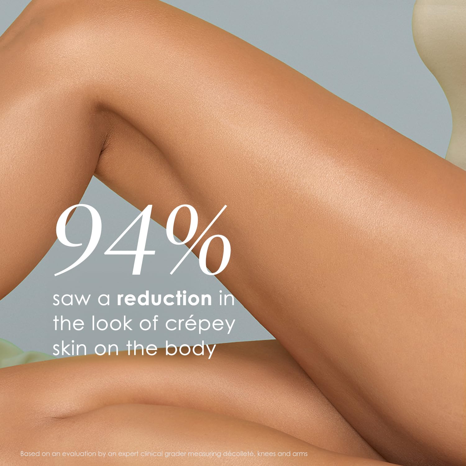 BODY FIRM jar on bathroom counter lifestyle image showing daily routine and visible skin care benefit