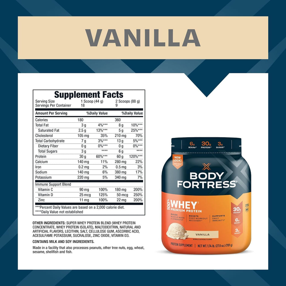 Body Fortress tub with shaker bottle showing convenient on-the-go use benefit