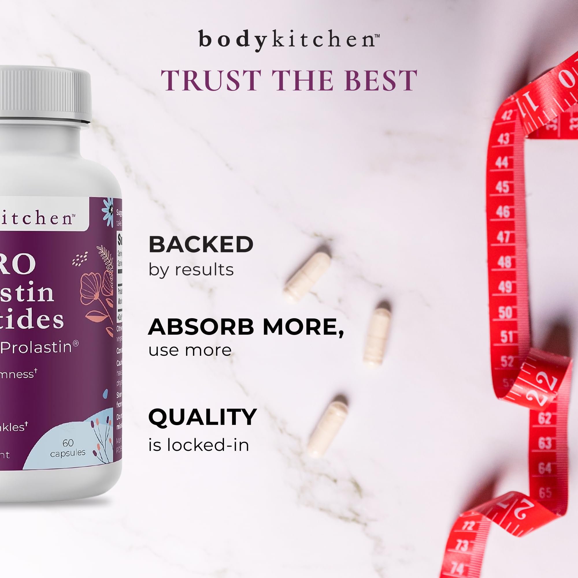 Body Kitchen cGMP manufacturing seal emphasizing tested quality