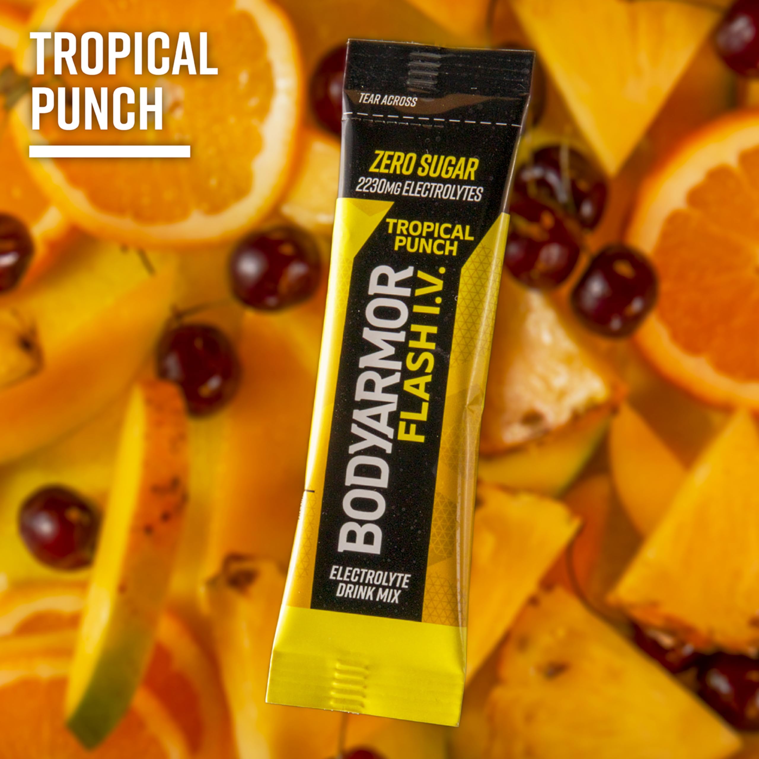 BODYARMOR sticks in hand showing single-serve convenience and portability