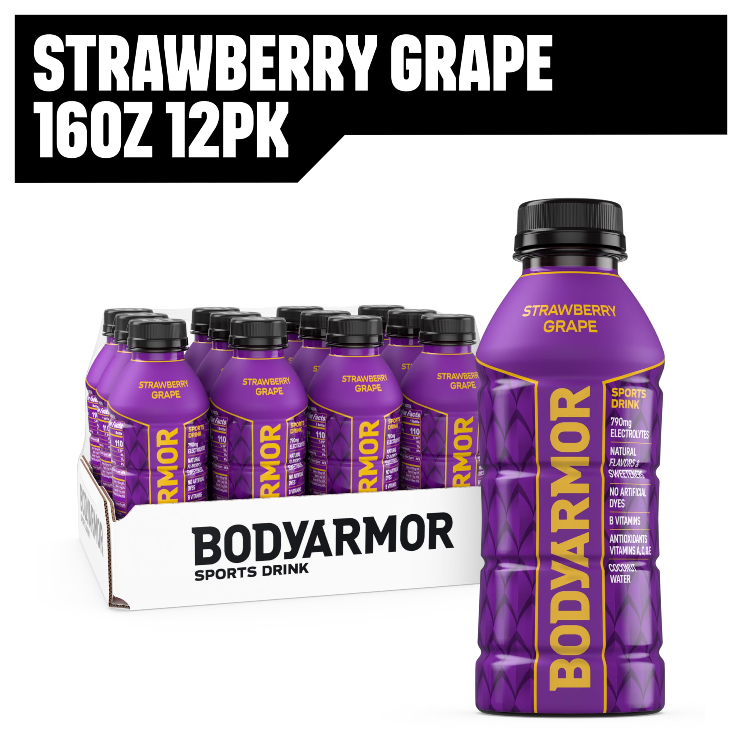 BODYARMOR stacked in fridge demonstrating chilled serving recommendation and ready access